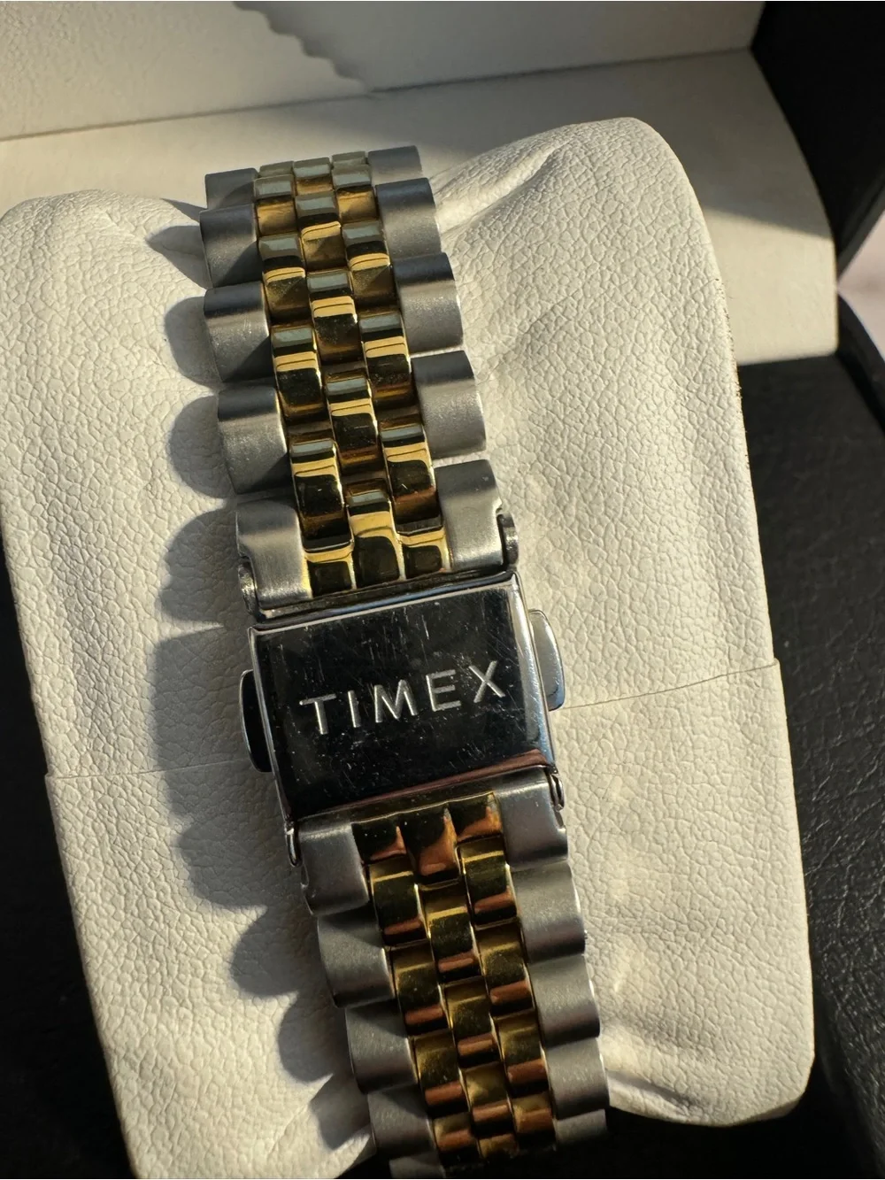 Timex Legacy Two-Tone Silver and Gold Unisex Watch with Black Dial